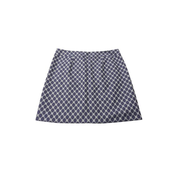 ✨ NWT LOFT Geometric A-Line Mini Skirt – Purple/White, Size 14 - Picture 3 of 4